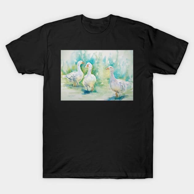 Three Geese T-Shirt by RSHarts